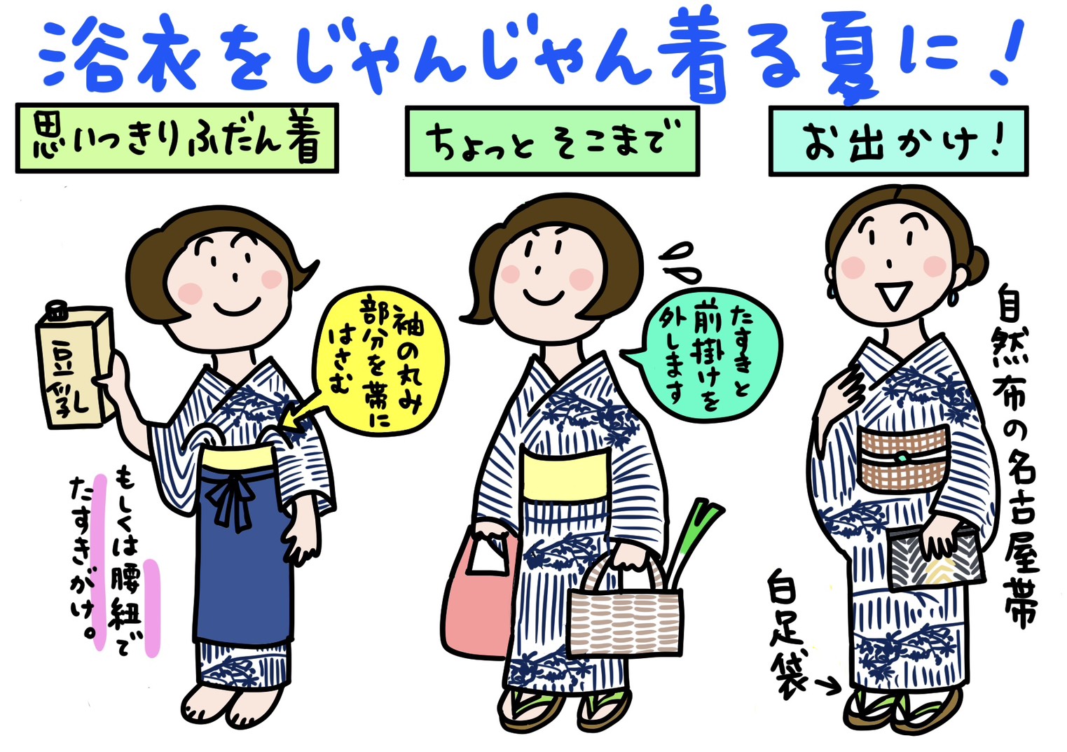 浴衣をどんどん普段着に！