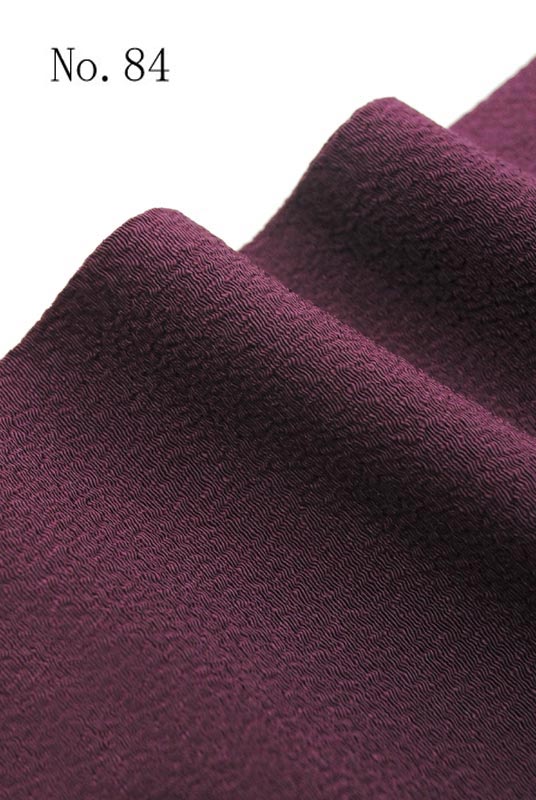 【Web限定商品】ラミエールちりめん半衿無地「No.84　葡萄色(1570)」