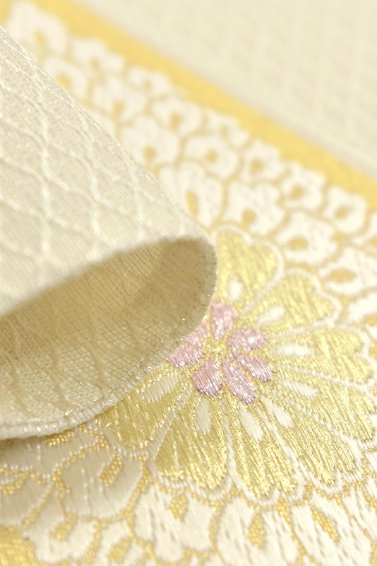 単衣・夏帯】 【都(みやこ)】 特選西陣織袋帯 ~羅紗単~ 「菊菱羅紗 ...