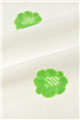 加藤萬謹製 正絹縮緬帯揚げ 飛び絞り 花柄/鸚鵡緑(おうむりょく)
