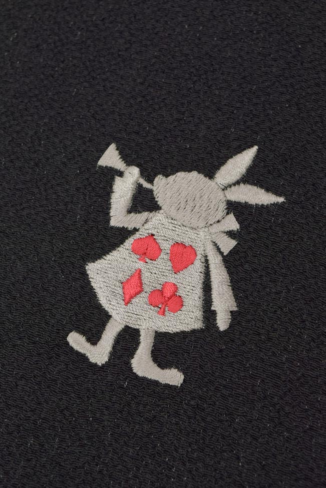 井登美謹製 おしゃれ刺繍半衿 トランプうさぎ ブラック 京都きもの市場 日本最大級の着物通販サイト 井登美謹製 おしゃれ刺繍半衿 トランプうさぎ ブラック 京都きもの市場 日本最大級の着物通販サイト