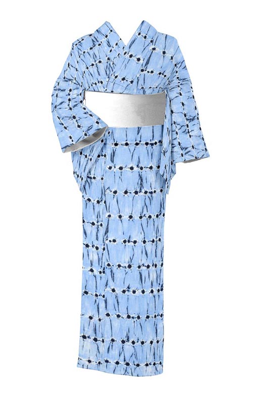 有松鳴海絞り] 特選絞り染め浴衣着尺 日の出絞り 藍|京都きもの市場【日本最大級の着物通販サイト】