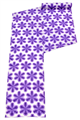 ☆人気の雪花絞り☆ [有松鳴海絞り] 板締め絞り染め浴衣着尺 綿紅梅生地 本紫色/麻の葉