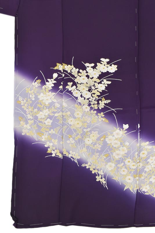 【京の刺繍工房】 特選総蘇州刺繍訪問着 ＜丹後ちりめん・駒無地＞ 「春秋花苑」 ふっくら上品な総刺繍の存在感！
