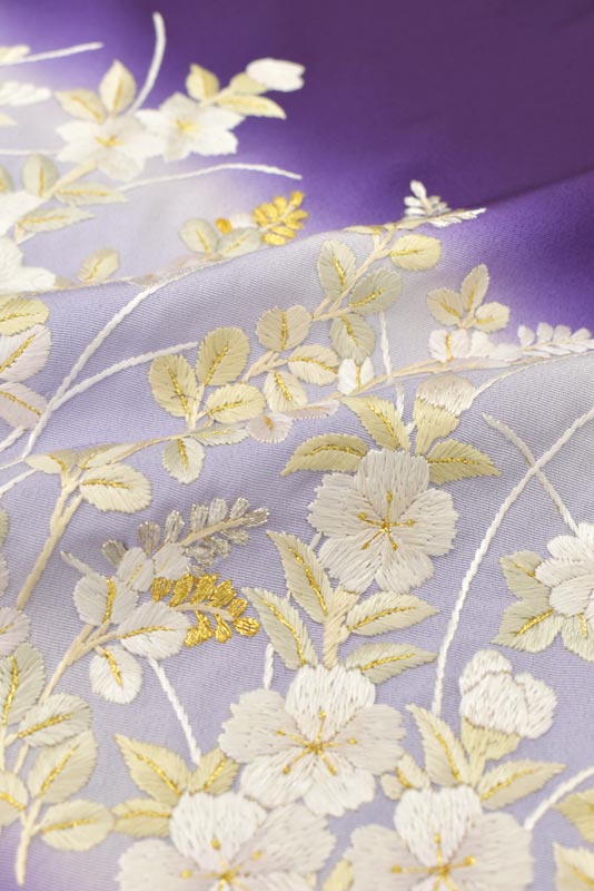厳選○蘇州刺繍○丹後ちりめん○絵羽○訪問着○正絹○白地○着尺○反物○-