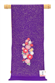 [振袖用] 京都万里小路 箔散らし地刺繍帯揚げ 花尽くし　紫