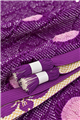 ☆振袖小物コーディネートセットB☆ [京くみひも]高麗組帯締め 総絞り染め帯揚げ 紫