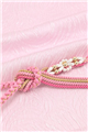 ☆振袖小物コーディネートセットJ☆ パール飾り付き帯締め ふくれ織銀通し帯揚げ ピンク