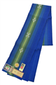 【八重山ミンサー】 特選手織半巾帯 「青色/緑色」 織り継がれてきた心の織物… 優しく感じる伝統織物の風合い！