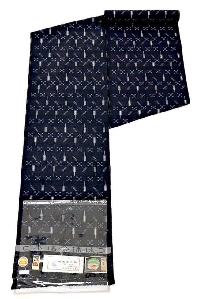 本場琉球 南風原花織 紬 手織り 伝統工芸品 Shinsaku HOT - 着物 