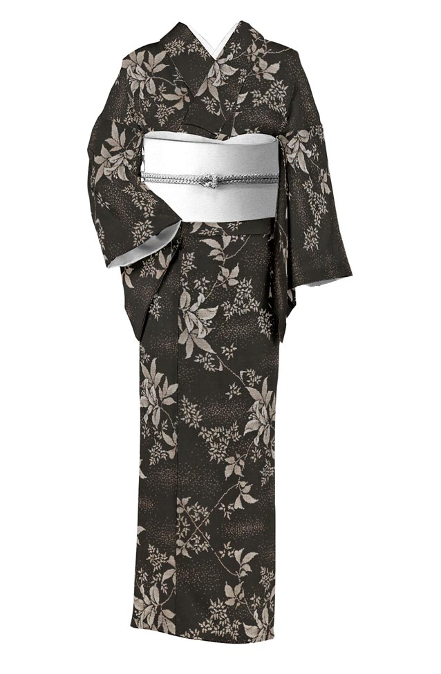 “毎日お得な掘り出し品!” 【本場奄美大島紬】 9マルキカタス式 ≪御仕立て上がり・中古品≫ 繊細な絣の濃淡であらわす美匠… 身丈163 裄64.5