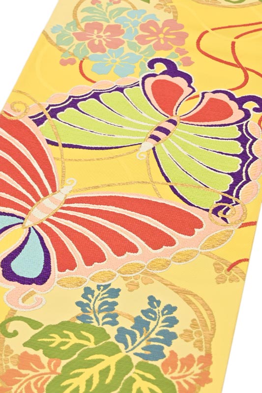 ✴️極美品✴️正絹袋帯 ※美しい蝶の模様が大変華やかです。 新着20