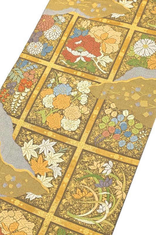 伝統の川島織物から 道長風なとりあい錦袋帯 未仕立て品 cablepacayas.com