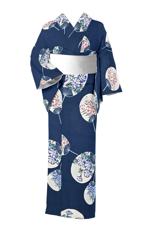 夏物/浴衣】 ～そしてゆめ～ 特選お仕立て上がり浴衣(綿絽) 涼扇
