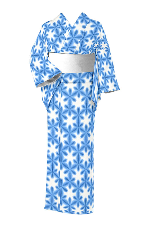 新品 夏物 浴衣 有松鳴海絞り 伝統工芸品 雪花絞り 綿 m-3s500017