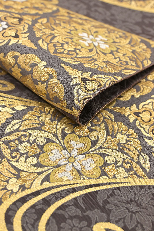 新商品 新品未仕立品 博多帯 博多織 大倉織物 佐賀錦 袋帯 綾織 鹿島錦 ...