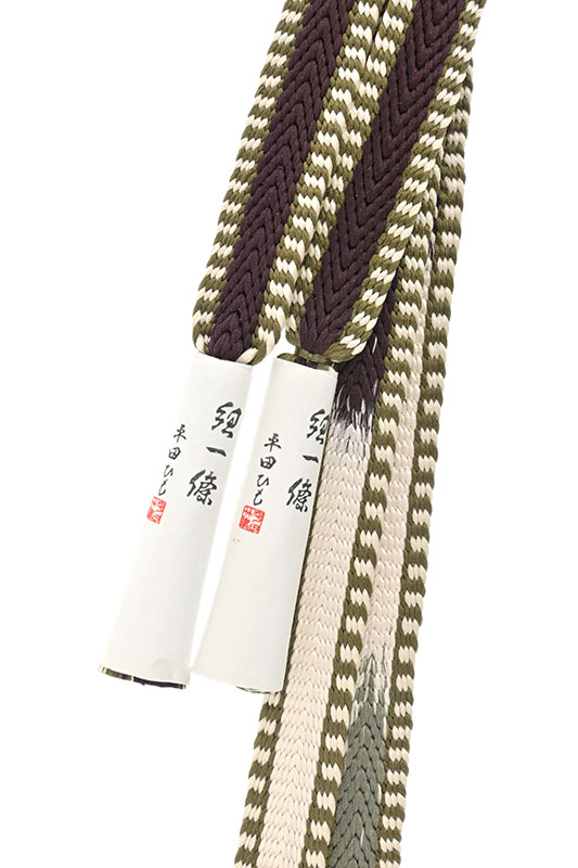 商品詳細 - 平田ひも謹製 綾竹経巻組(三井寺)帯締め (03)憲法色/利休鼠