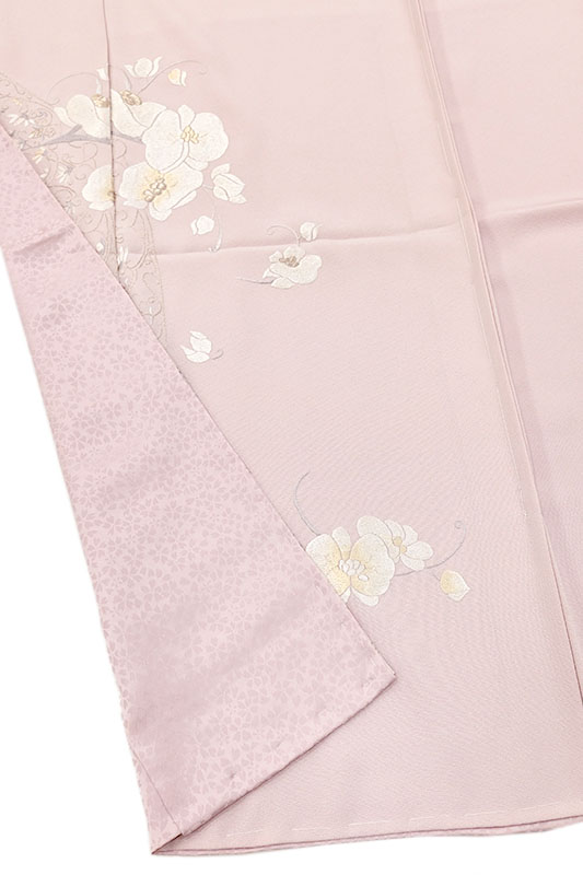 【京の工房】 特選総刺繍訪問着 「装飾胡蝶蘭文(ピンク)」 ふんわり気品纏う… ドレス感覚で楽しむ和姿!