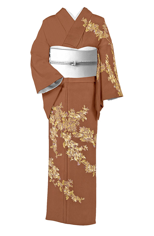 新品・未使用 正絹 本加賀友禅 訪問着 作家物 花水木 ゆったりサイズ