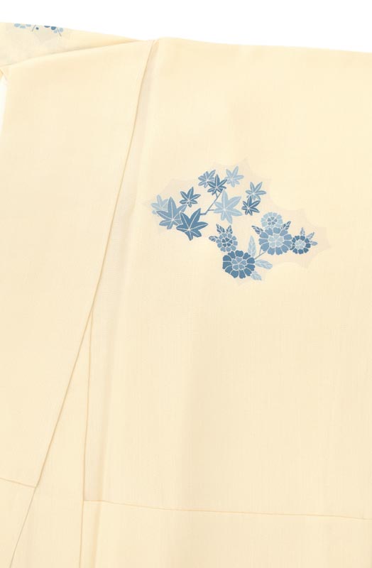 【五代目 田畑喜八】 【百貨店扱い品】 高級本手描き友禅刺繍訪問着 ≪単衣仕立て・新古品≫ 繊細に描く青… 受け継がれた京の名家の超逸品! 身丈155 裄66