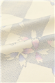 【月末最終！冬の大型在庫整理！】 【本場白大島紬】 伝統的工芸品　7マルキ式カタス・有色絣 「白美桜」 染めと見紛うほどの彩りの変化… 上品で華やかな白大島！