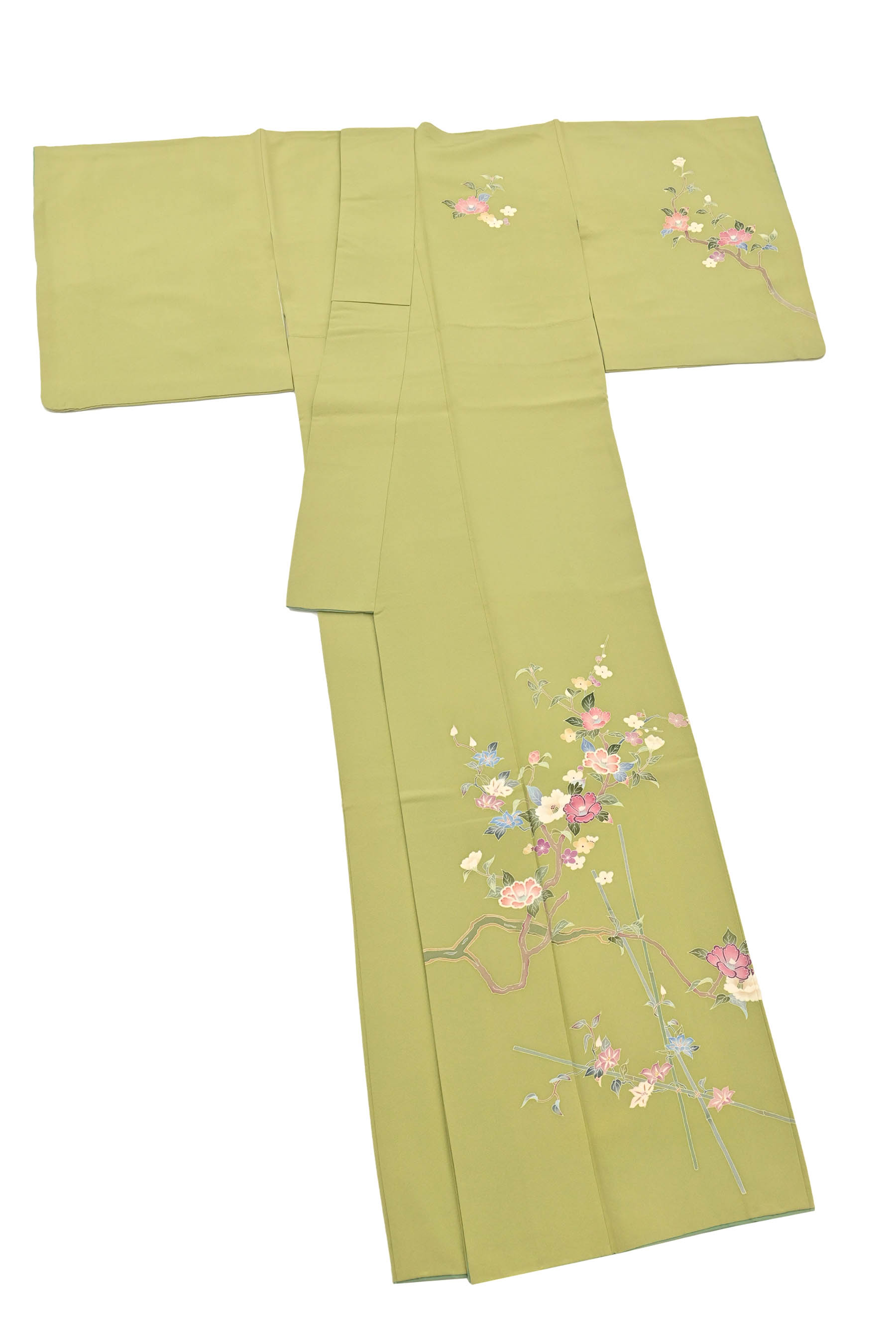 【5万円均一】 ☆【岡本幸治】 特選本加賀友禅付下訪問着 ≪仕・中古美品≫ 「はなくらべ」 楚々として美しく 加賀五彩の味わい 身丈160.5 裄66.3