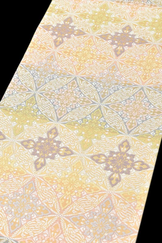 【河合美術織物】 特選西陣織袋帯 「能寿七宝華文」 豪華絢爛の上質フォーマル！ 美しき古典の風格…