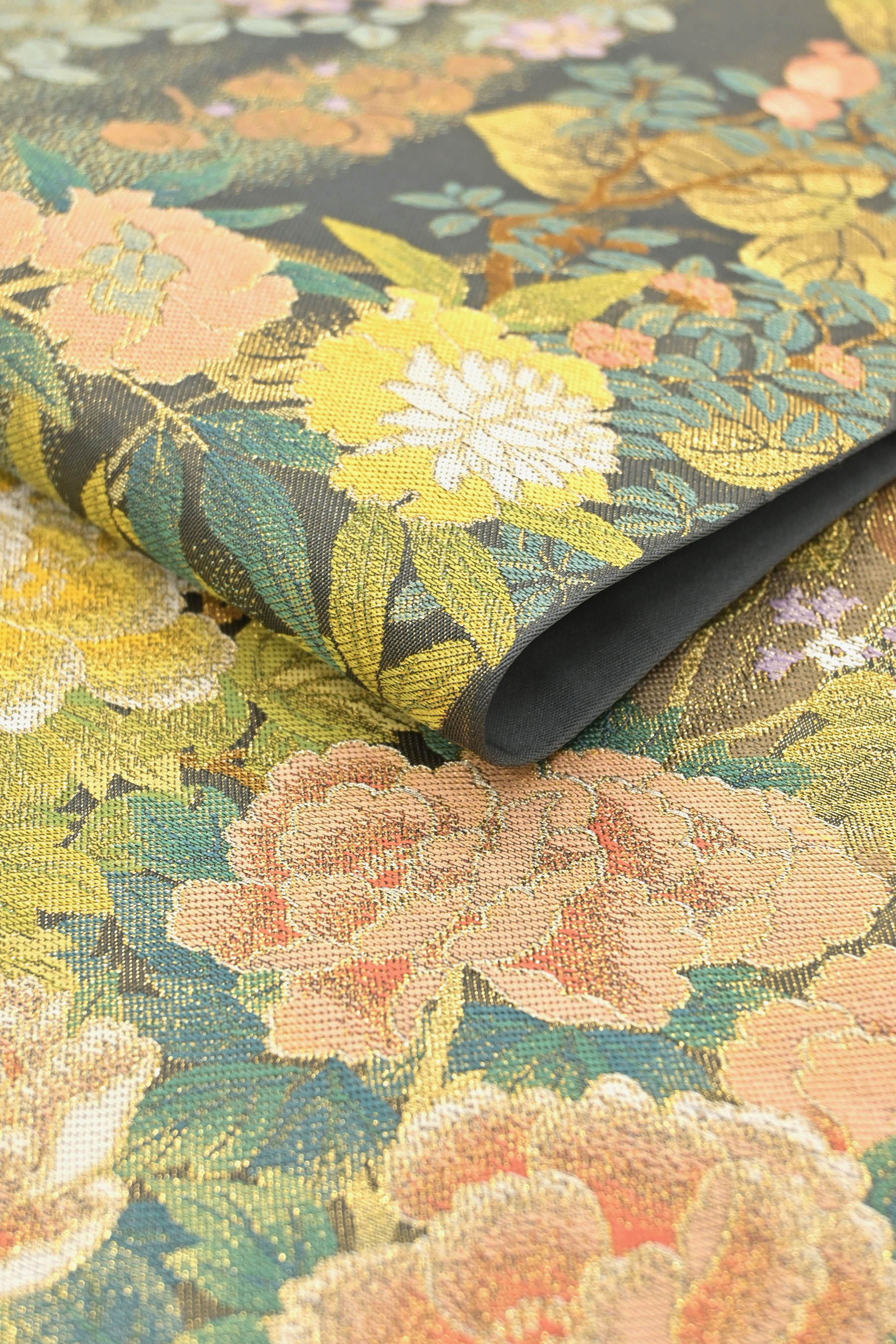 川島織物 テーブルセンター 未使用品 （川島織物 花紋模様の袋帯 着物 