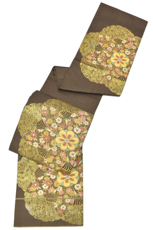 【洛風林】 特選工芸全通袋帯 ≪御仕立て上がり・中古美品≫ 「宝麗菊花文」 風格、気品、満ち満ちて。 “憧れの逸品”をこの機会に！