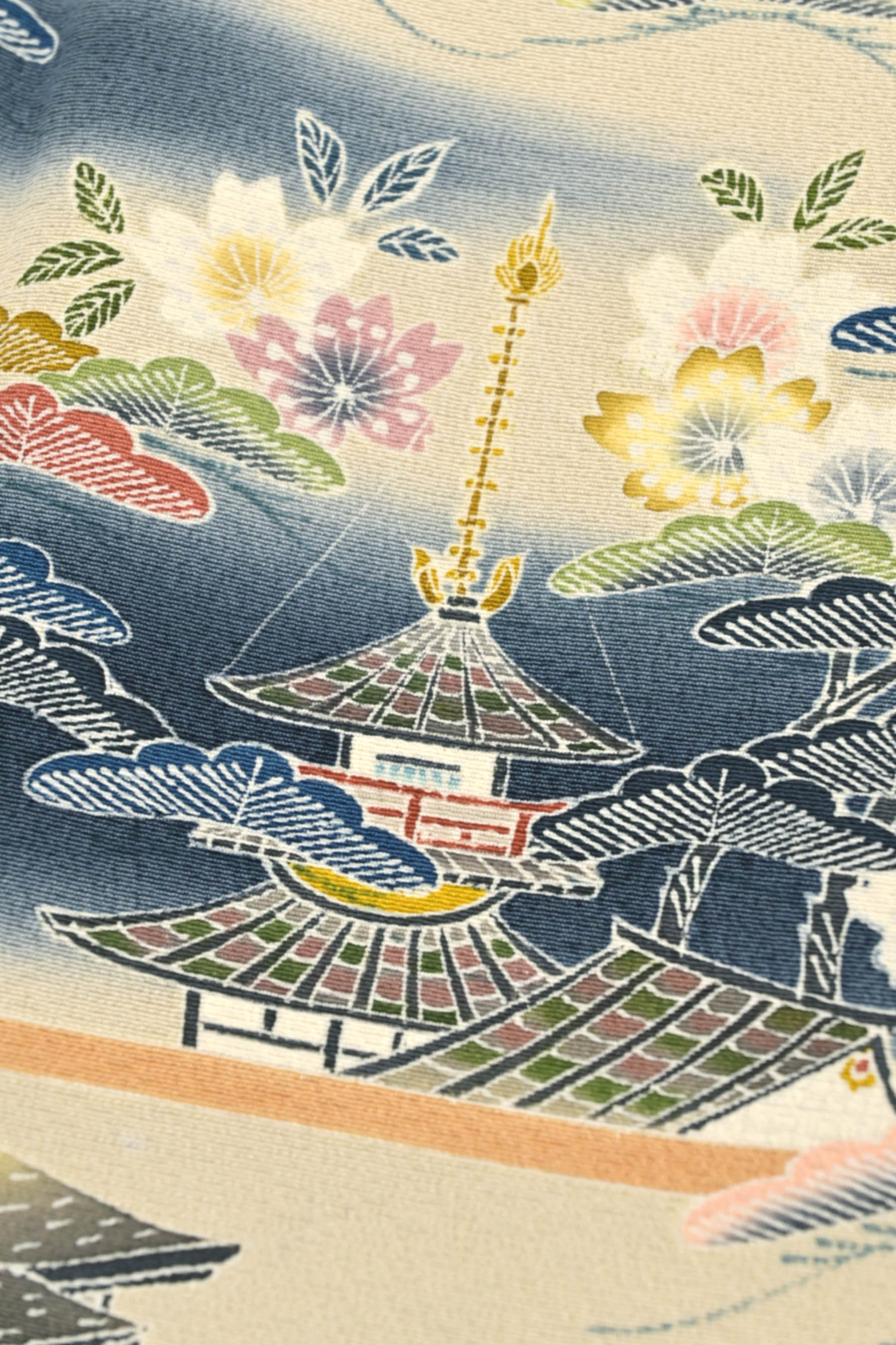 【二代目上野為二(四代目上野眞)】 高級本手加工京友禅訪問着 ≪御仕立て上がり・中古美品≫ 「霞取茶屋辻文様」 稀に見る重口の傑作! 名家の茶屋辻の意匠美を! 身丈162 裄65.5