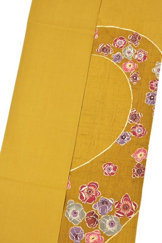 12万円均一】 特選工芸型絵染紬九寸名古屋帯 ≪御仕立て上がり・中古美 