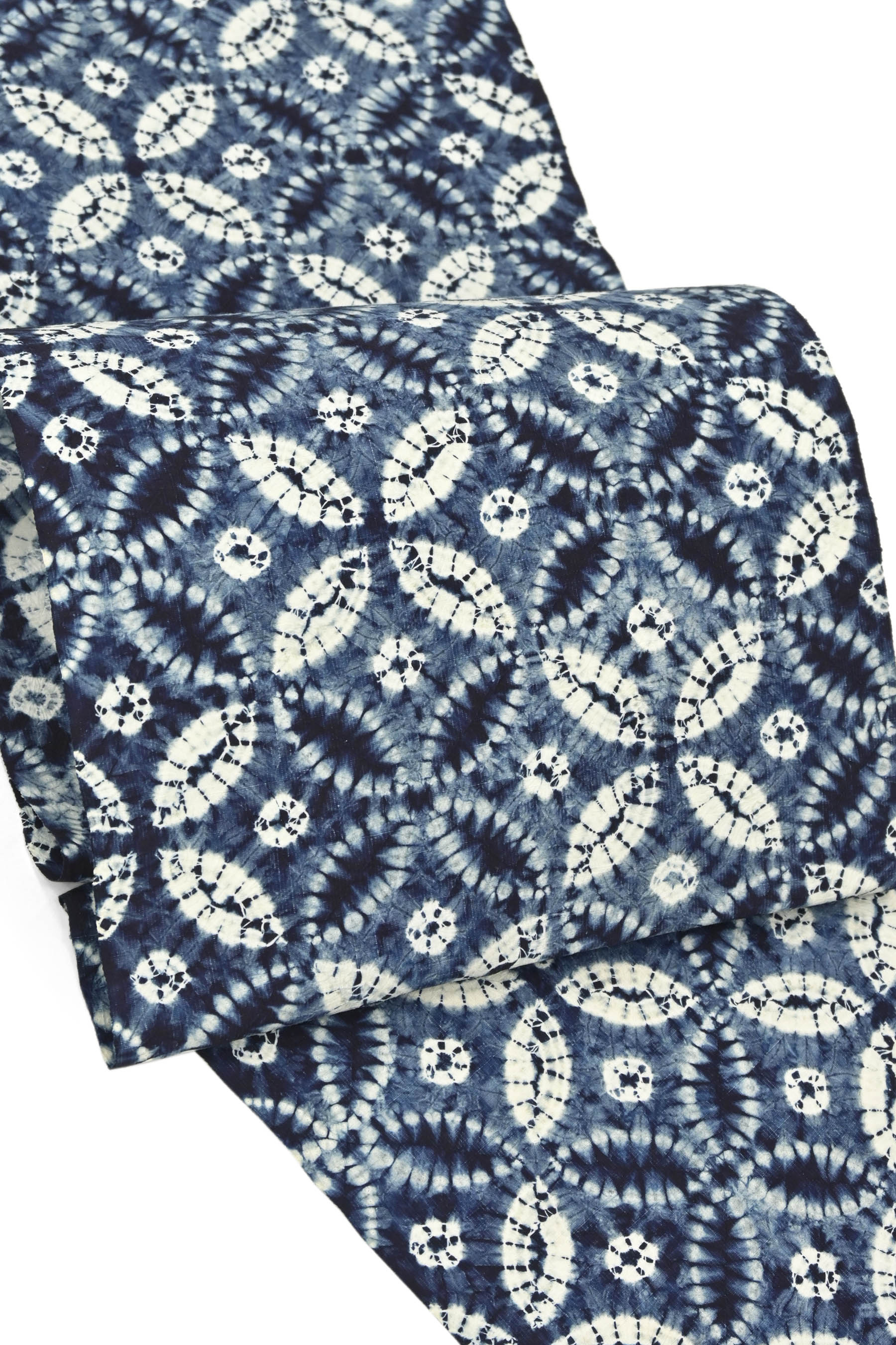 新品 天然灰汁発酵建藍染 着物 “藍の伝説” 正絹 作家物 袋帯 2439
