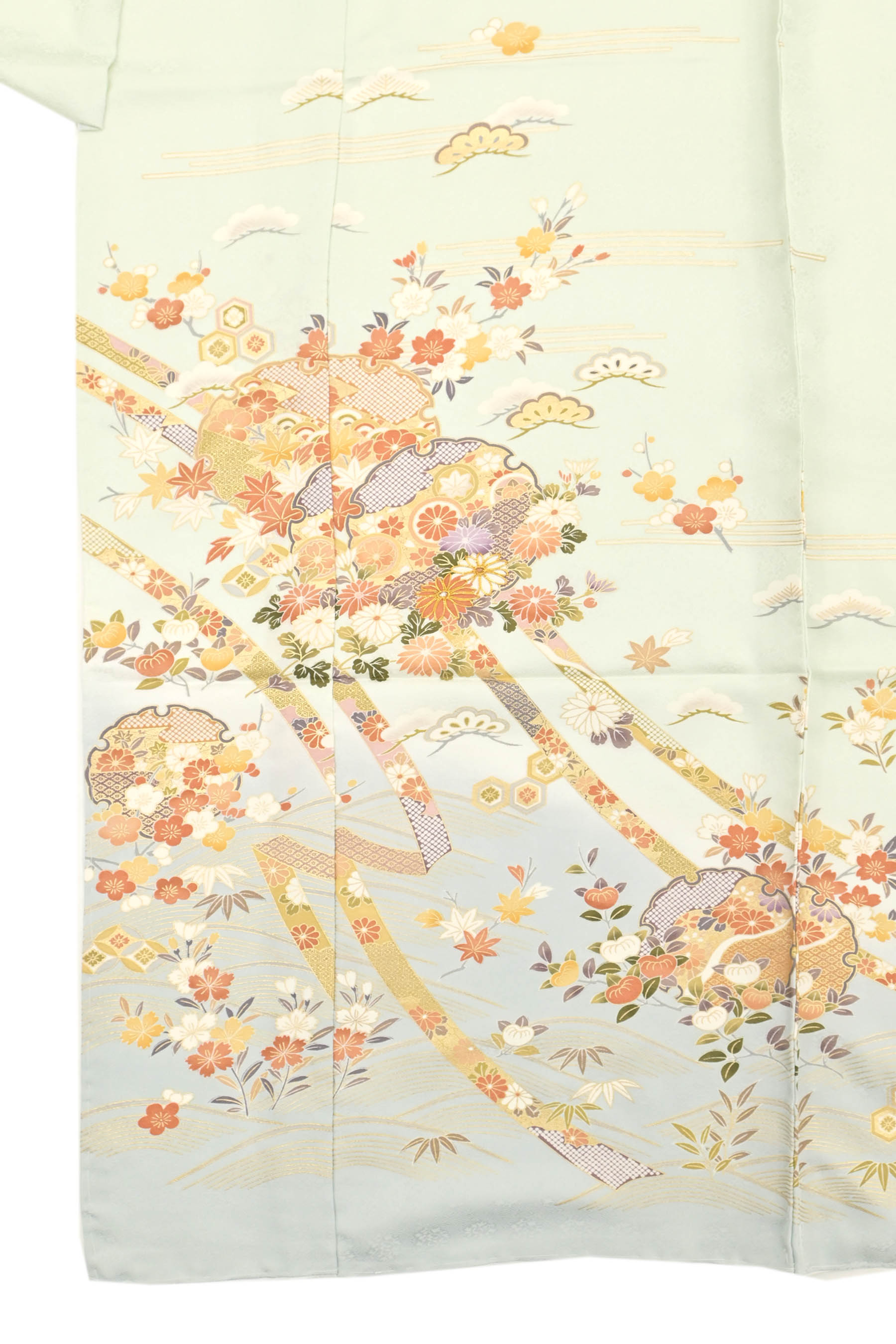 振袖 豪華 京友禅 古典 絞り 金駒 金彩 着ぶくれる 刺繍 紋意匠