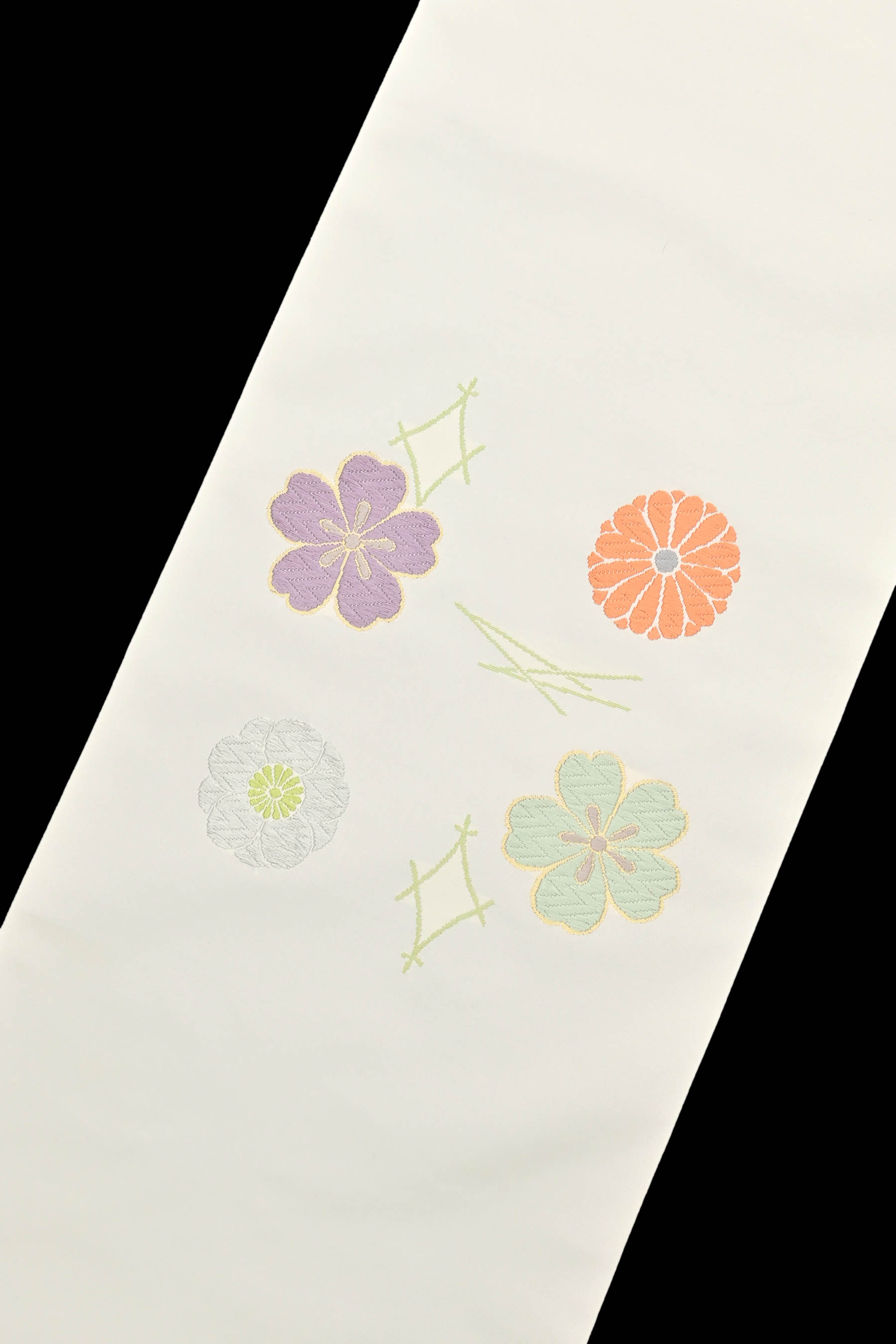 【錦工芸】 特選唐織九寸名古屋帯 「花文様」 気品溢れる上質の名古屋帯！ 唐織の良柄を厳選入荷！