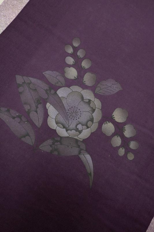金通しのピンク色地に辻ヶ花模様の袋帯 着物-