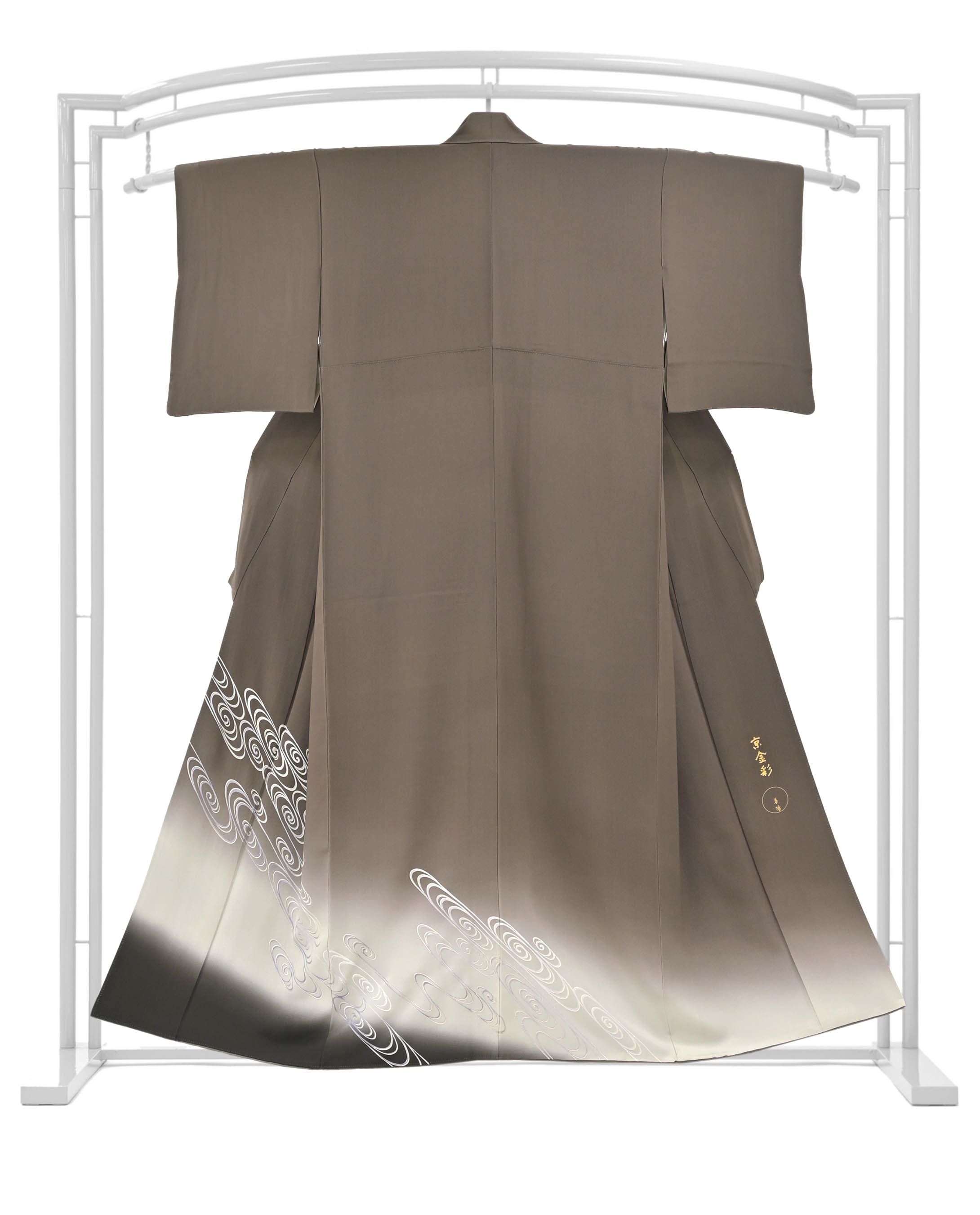 【バレンタインSALE】 【職人和座 京金彩】 特選金彩友禅色留袖 ~華陽~ ≪訪問着仕立て・中古美品≫ 「観世水」 煌めく箔の美… エレガントな華やぎ! 身丈160 裄64.5