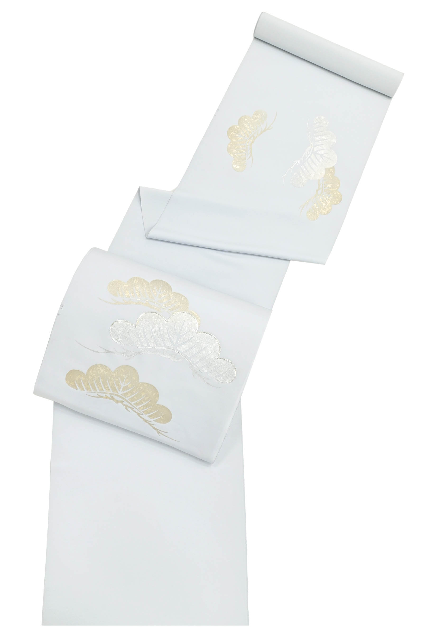 【GWセール】 【京の工芸染匠】 本手加工京友禅九寸名古屋帯 ＜伊と幸ブランド駒塩瀬地＞ 「有職松」 光る古典美。