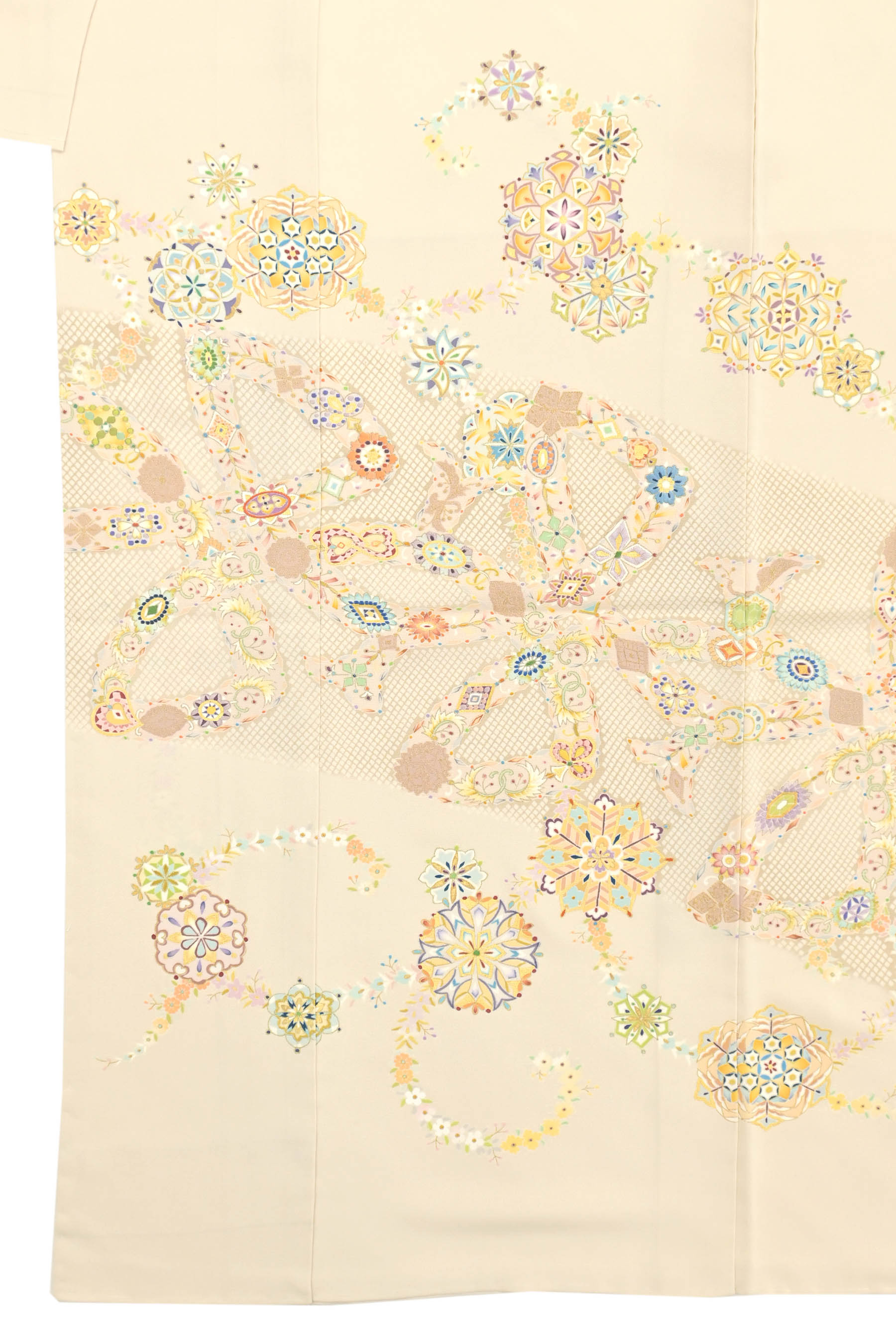 はこぽす対応商品】 新品綿絹 混紡友禅本藍工芸手描き原色染単衣兼用特 