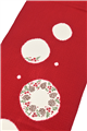 [京都富小路きねや] 帯揚げ うずらちりめん丸絞り型絵染め クリスマス (01)赤