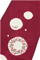 [京都富小路きねや] 帯揚げ うずらちりめん丸絞り型絵染め クリスマス (03)ボルドー