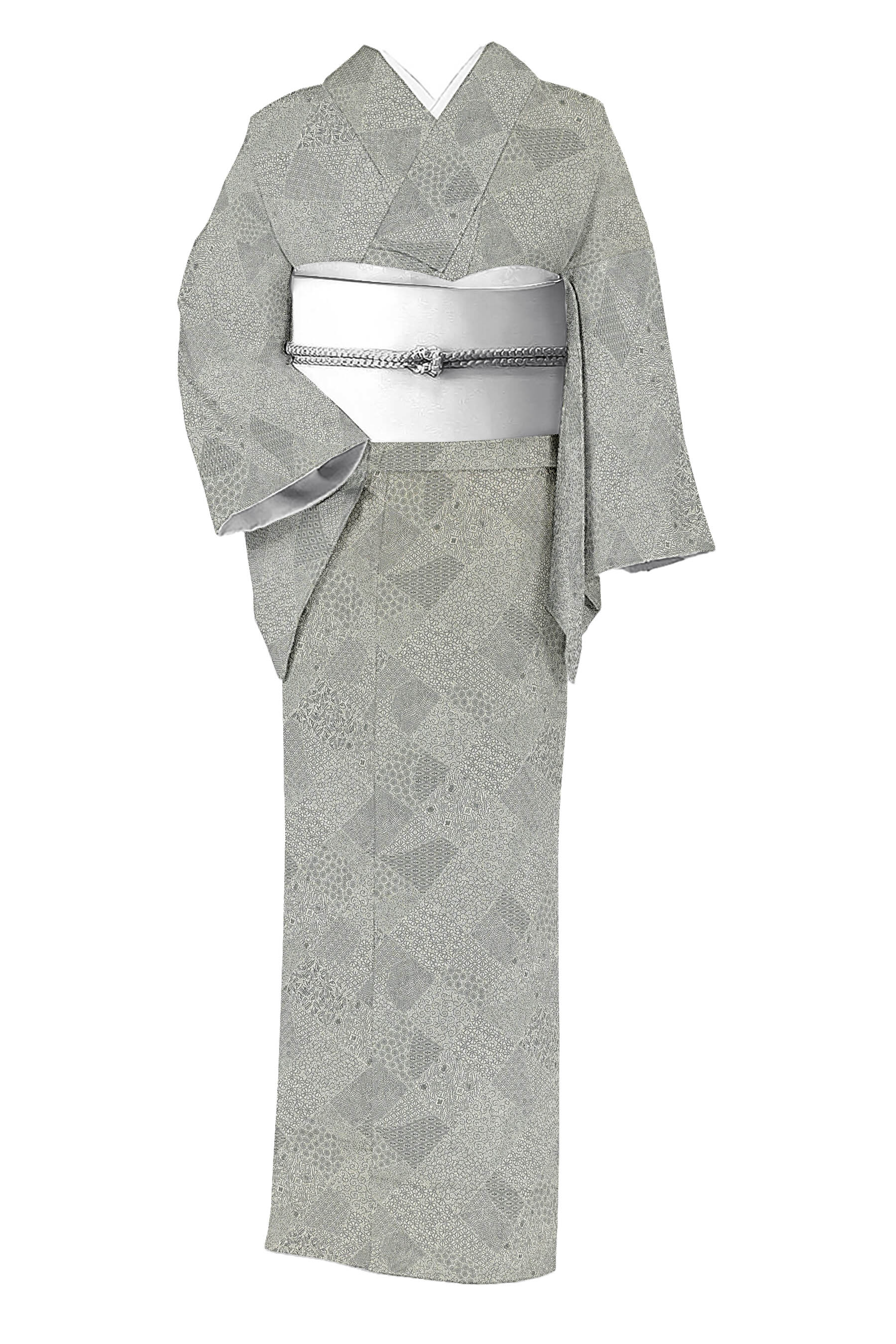 長襦袢 アンティーク 袷 正絹 Sサイズ 色襦袢 古布 着物 レトロ