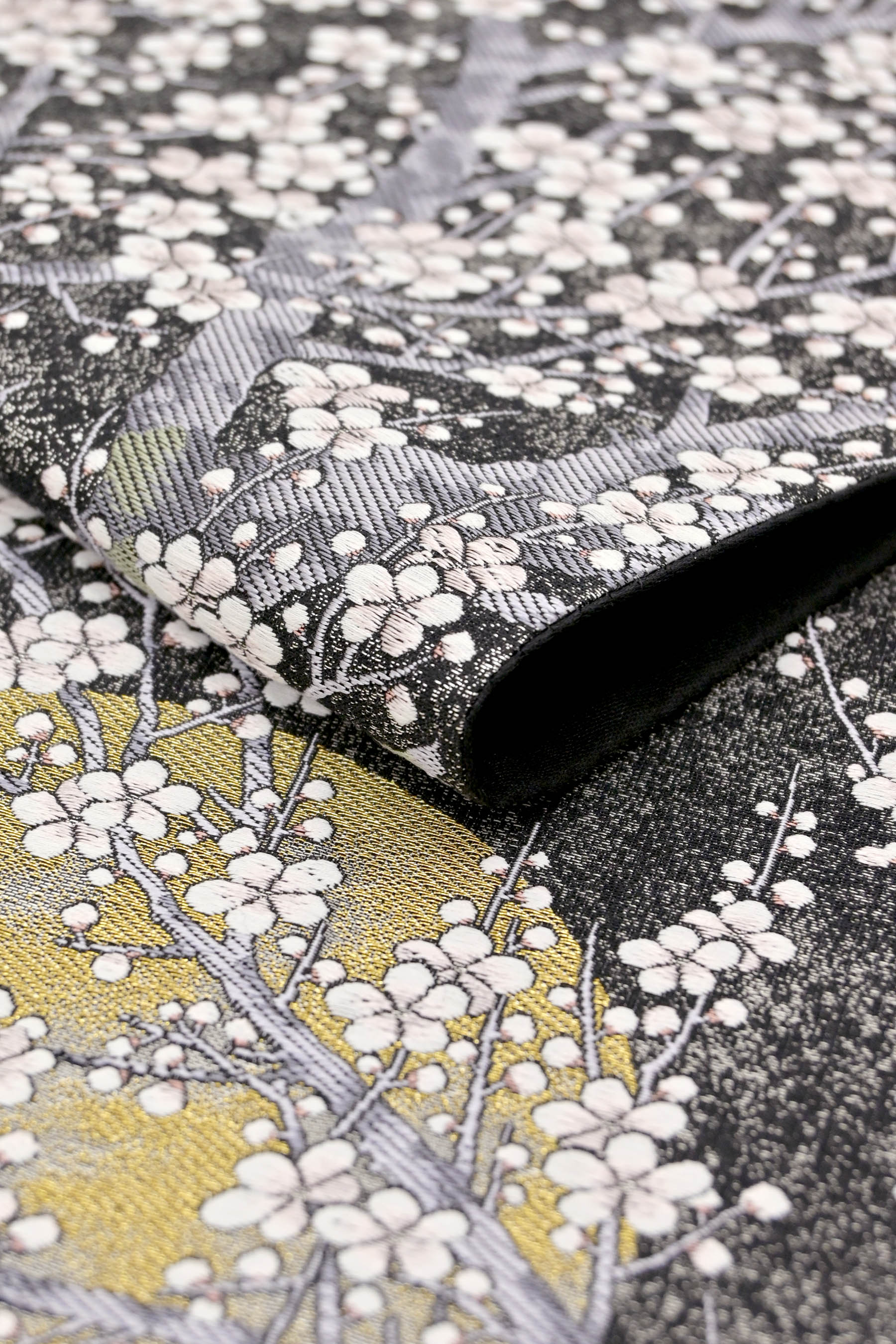 新品 豪華 西陣織袋帯 細密織 伊藤若沖【梅花皓月図】綿芯御仕立て付き ...
