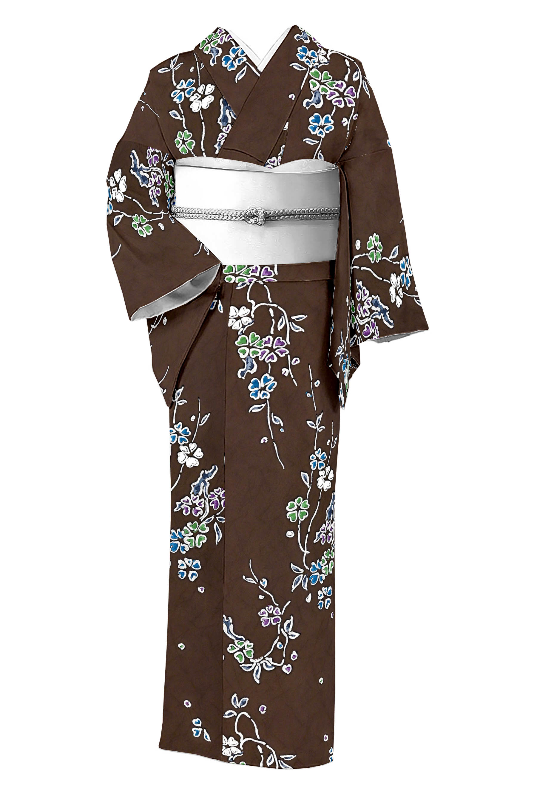 紬 花 着物 ロウケツ | labiela.com