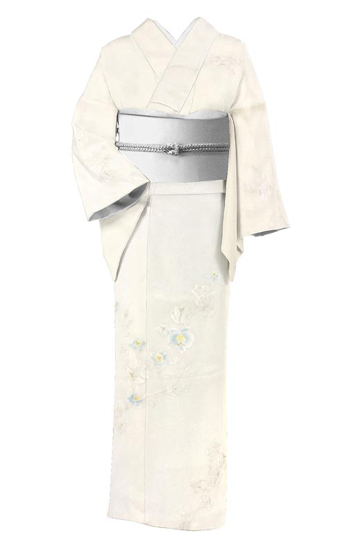 【京の名工房】 特撰総蘇州刺繍訪問着 「白艶彩花優麗文」 縫いの美、格調高く… 品格溢れる麗しの和ドレス！