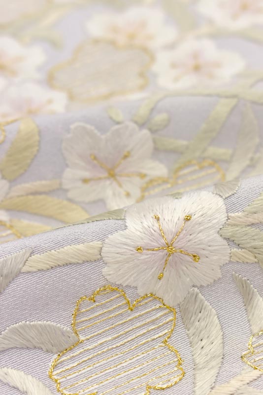 【春の大型在庫処分！】 【京の名工房】 高級総手刺繍訪問着 「麗彩桜華文」 立体感溢れる…女性美を表した一枚！