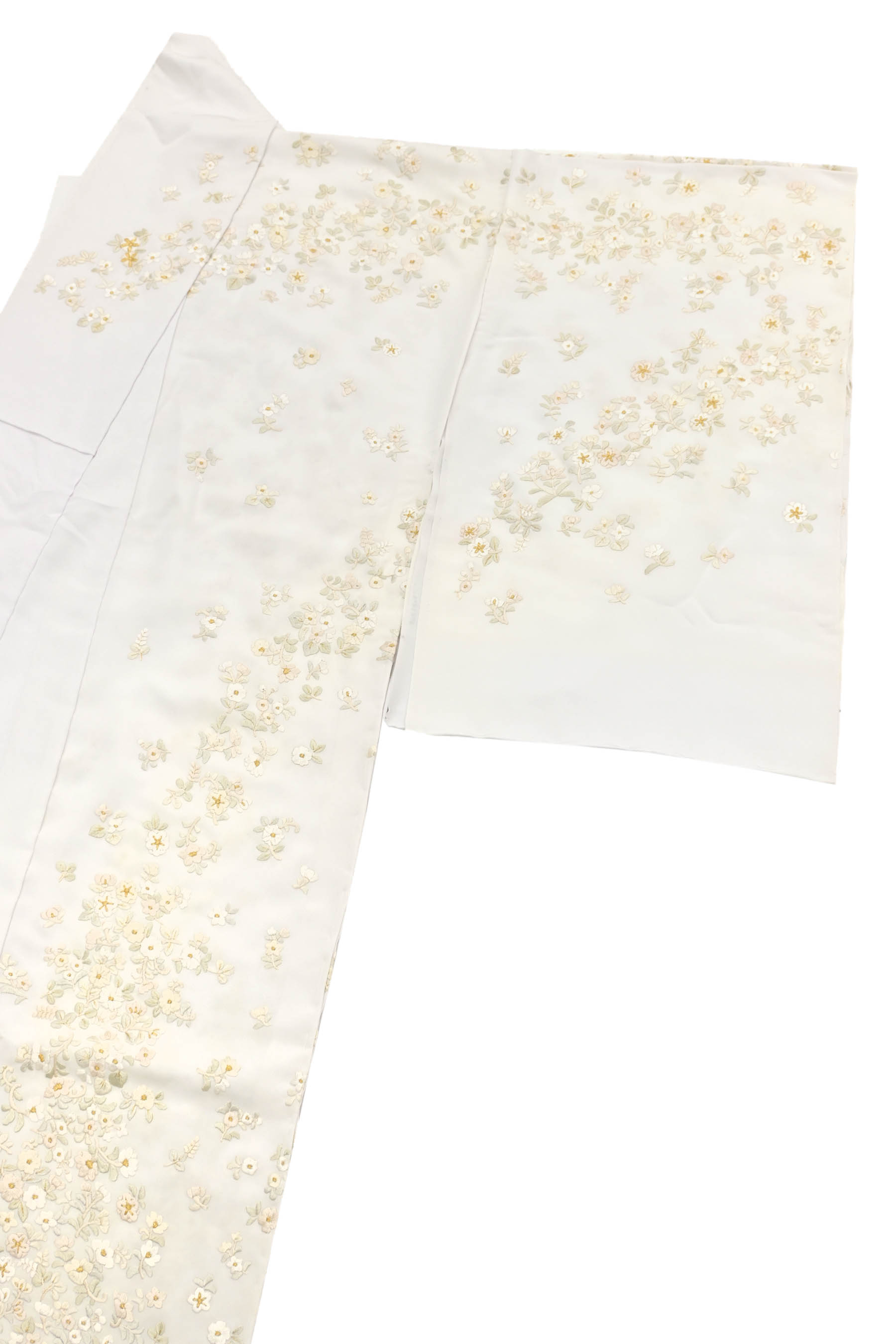 【京の名工房】 高級総手刺繍訪問着 「小花尽し」 気品溢れる和のドレス！ 表情豊かな刺繍美！