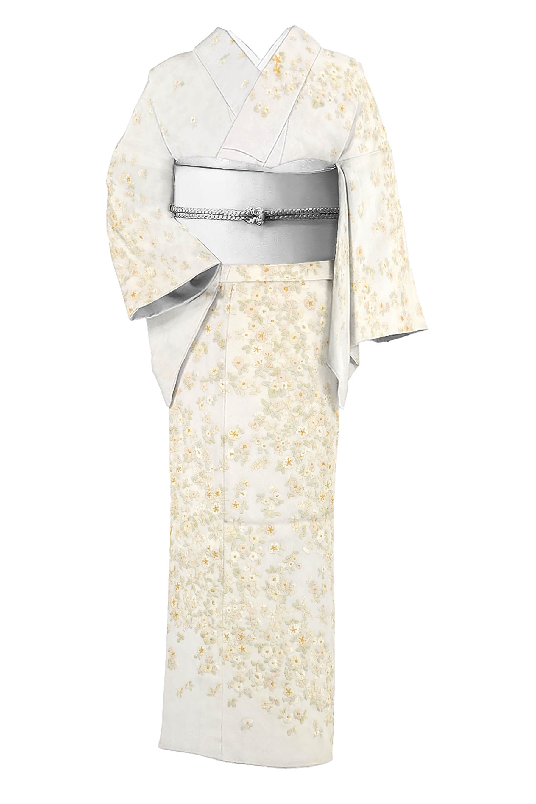 京の名工房】 高級総手刺繍訪問着 「小花尽し」 気品溢れる和のドレス 