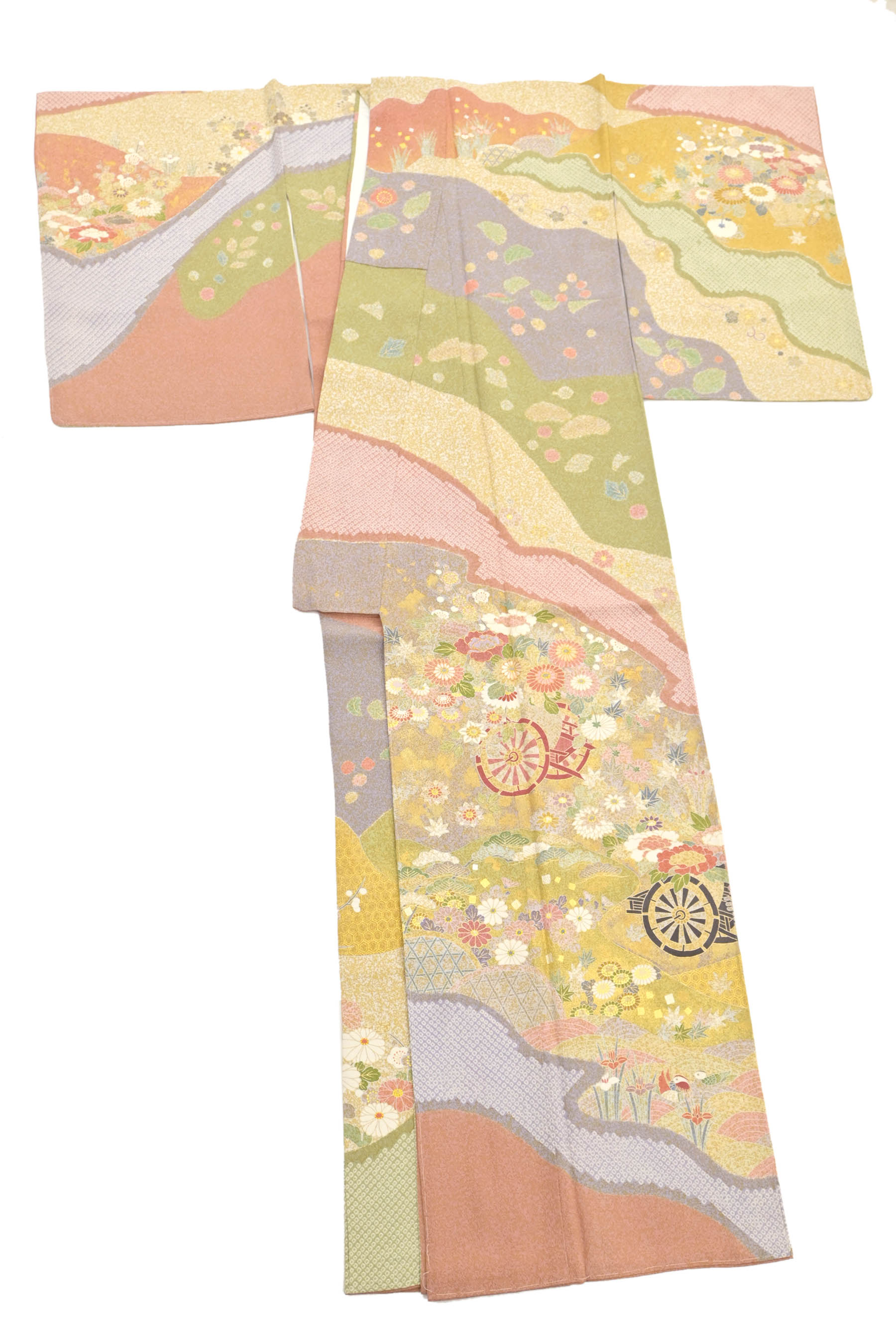 美品 「松井青々」素敵な 附下げ・訪問着（正絹）未使用＜Ｈｓ213＞ 着物 セール超高品質