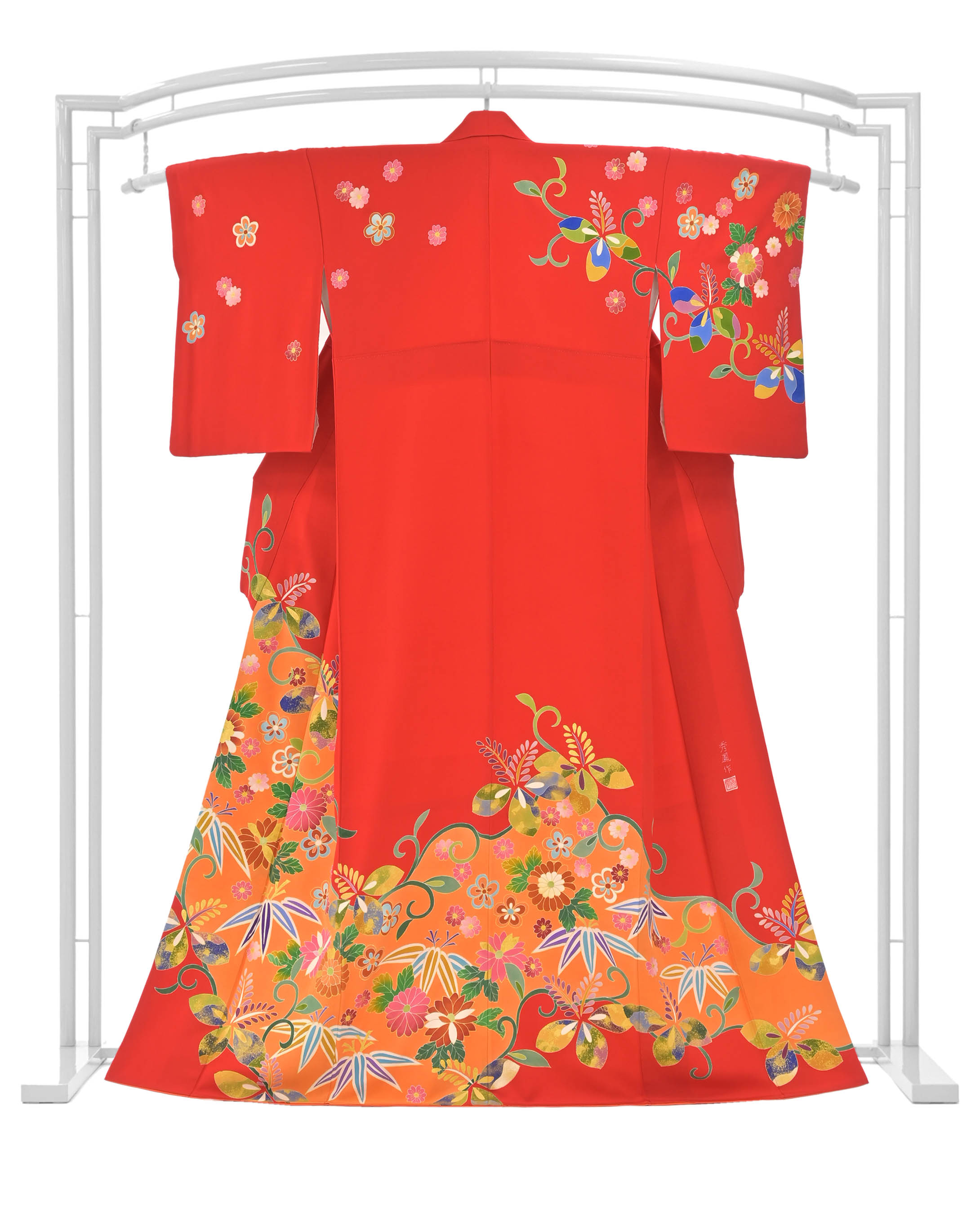 商品詳細 - 【作家物 落款：秀鳳】本手加工友禅訪問着・中古美品 京都