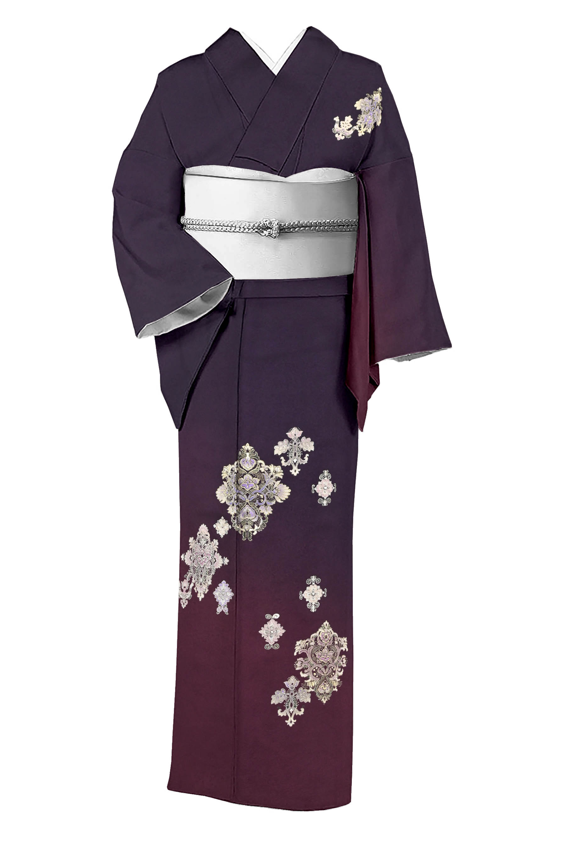 【12万均一バーゲン】 【現代の名工　和田光正】 特選金彩友禅訪問着 ≪御仕立て上がり・中古美品≫ 「唐花宝飾アラベスク紋」 煌びやかな金彩友禅の世界  身丈156.5　裄67
